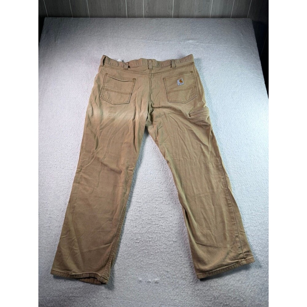 Carhartt Men's 40x30 Relaxed Fit Work Pants Khaki Brown Cotton Blend Canvas